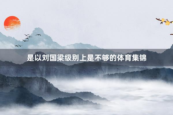 是以刘国梁级别上是不够的体育集锦