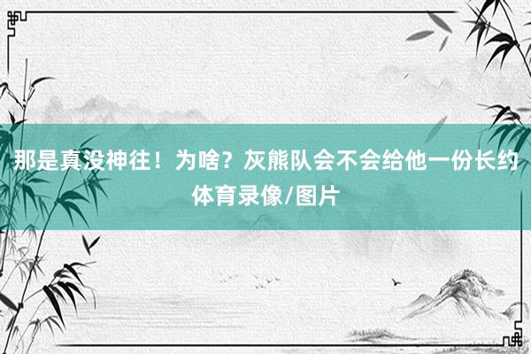那是真没神往！为啥？灰熊队会不会给他一份长约体育录像/图片