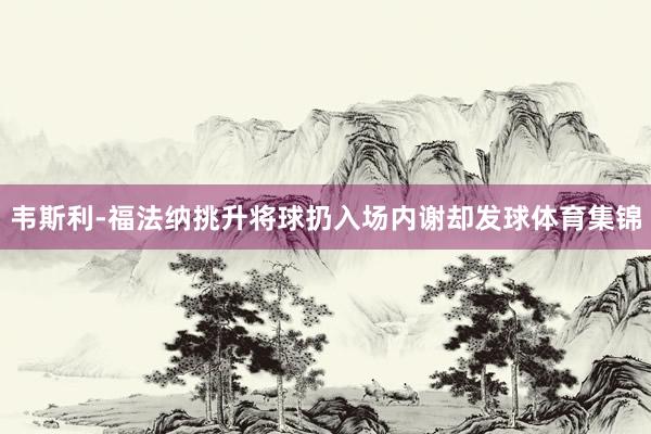 韦斯利-福法纳挑升将球扔入场内谢却发球体育集锦