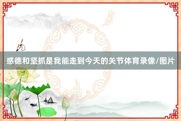 感德和坚抓是我能走到今天的关节体育录像/图片