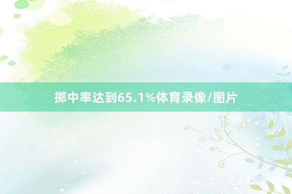 掷中率达到65.1%体育录像/图片