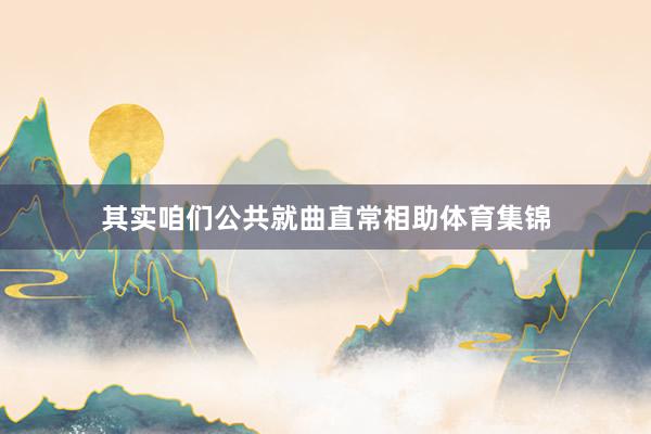 其实咱们公共就曲直常相助体育集锦