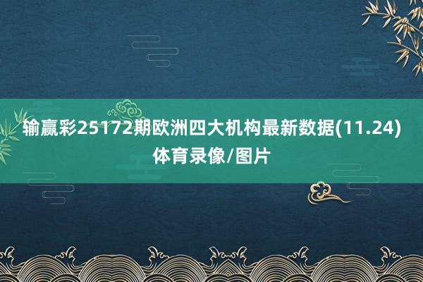 输赢彩25172期欧洲四大机构最新数据(11.24)体育录像/图片