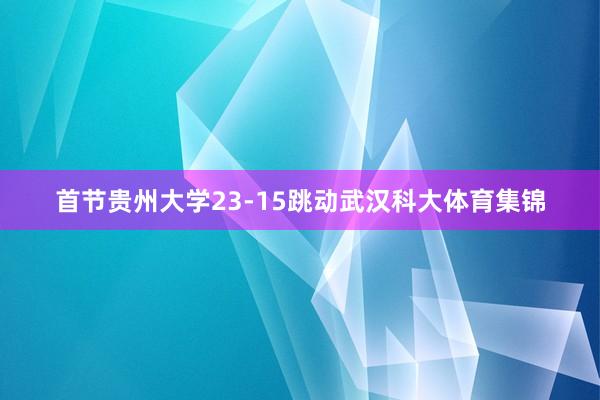 首节贵州大学23-15跳动武汉科大体育集锦