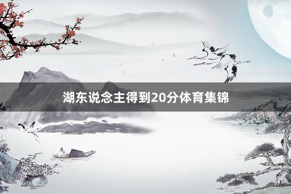 湖东说念主得到20分体育集锦