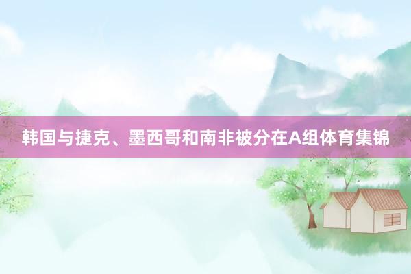 韩国与捷克、墨西哥和南非被分在A组体育集锦