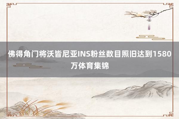 佛得角门将沃皆尼亚INS粉丝数目照旧达到1580万体育集锦