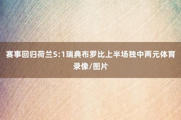 赛事回归荷兰5:1瑞典布罗比上半场独中两元体育录像/图片